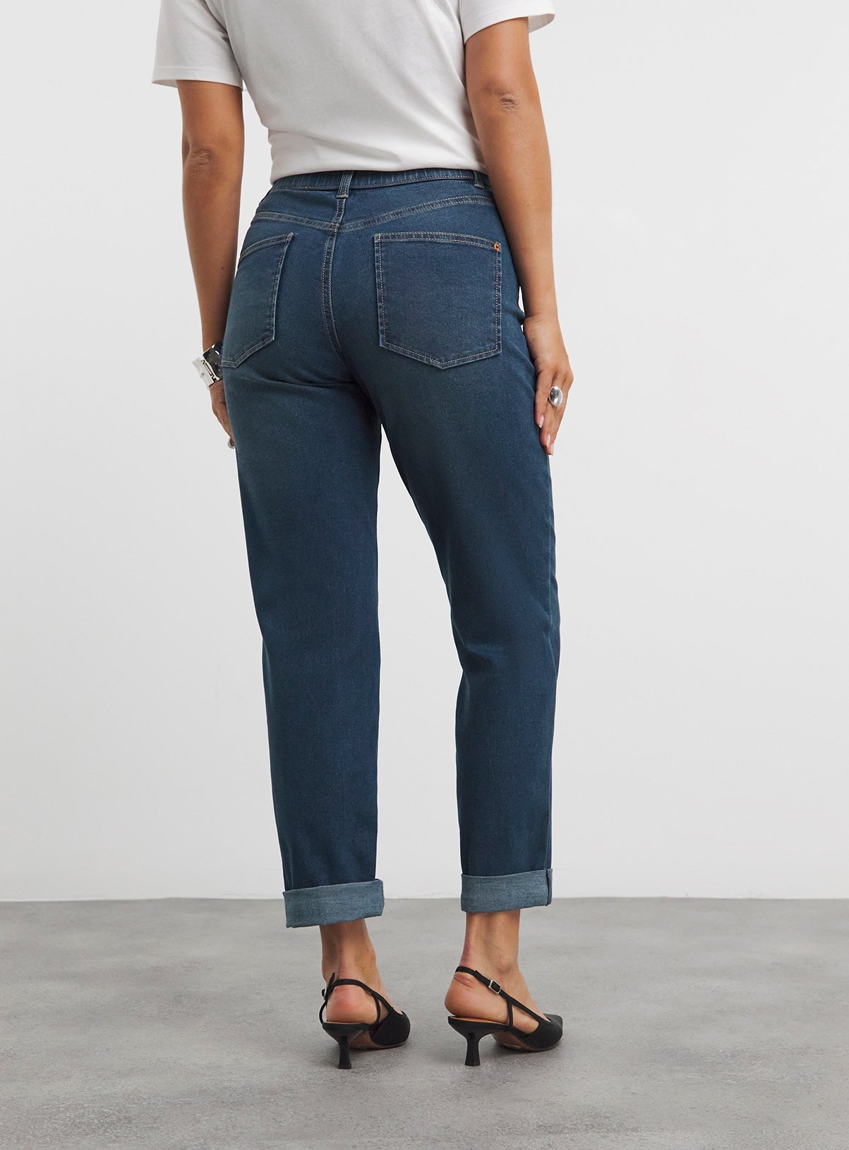 SIMPLY BE 24/7 Boyfriend Jean Mid Blue 10 - Image 2 thumbnail